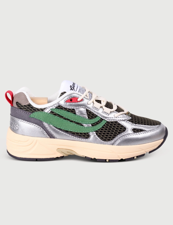 Genesis Baskets Femme G-Eco Contra Mesh Argent Kaki