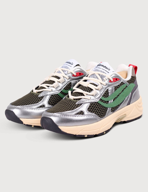 Genesis Baskets Femme G-Eco Contra Mesh Argent Kaki - 5