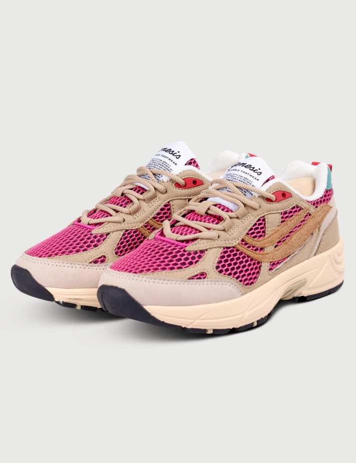Genesis Baskets Femme G-Eco Contra Mesh Beige Corail - 3
