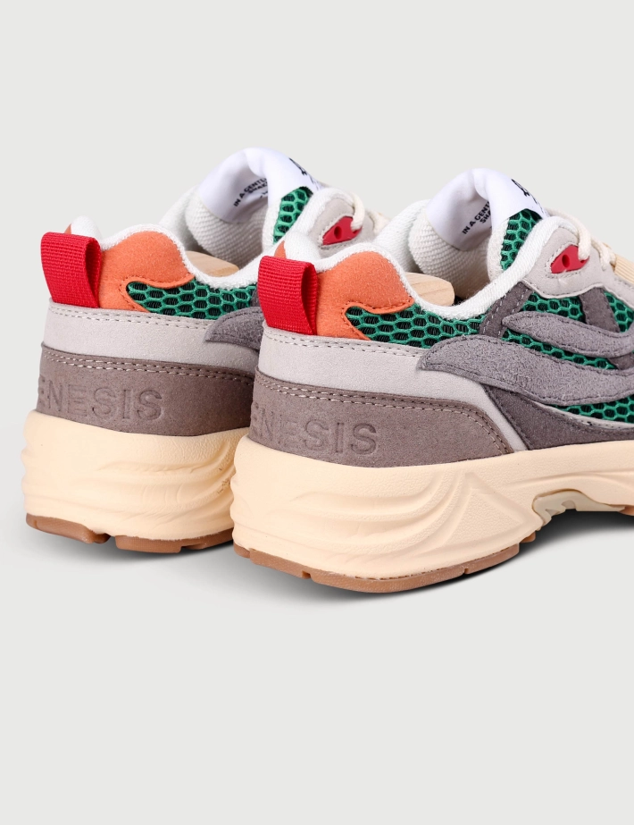 Genesis Baskets Femme G-Eco Contra Mesh Gris Vert - 4