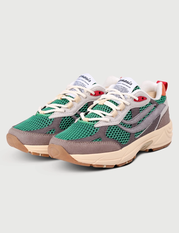 Genesis Baskets Femme G-Eco Contra Mesh Gris Vert - 2
