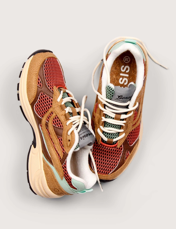 Genesis Baskets Femme G-Eco Multi Mesh Marron Menthe - 5