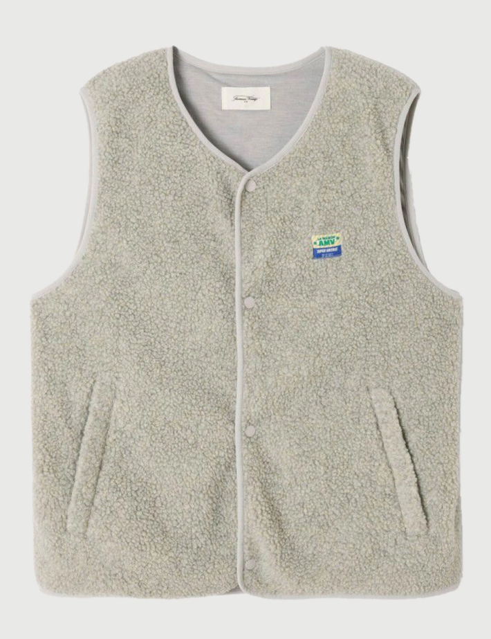 American Vintage Veste Sans Manches Homme Hoktown Gris