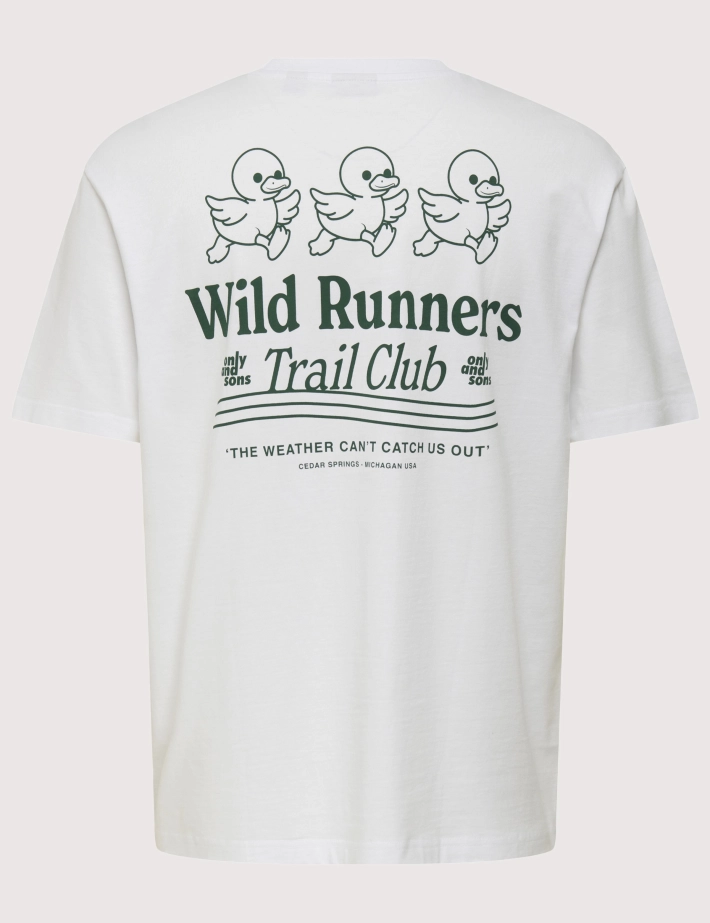 Only & Sons T-Shirt Homme Manches Courtes Fred Club Blanc - 2