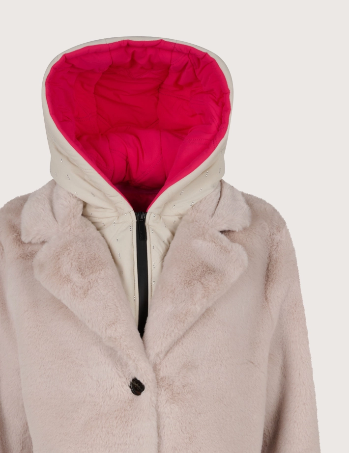 OAKWOOD Manteau Long Femme Fourrure Albaro Ecru - 2