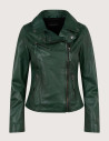 OAKWOOD Perfecto Cuir Femme Clips Lavé Vert Foncé - 2