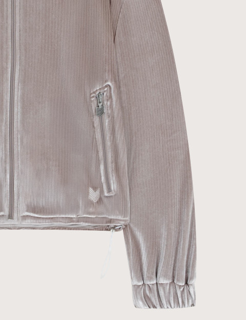 HBT Precieux Shiny Velvet | Ritchie Veste Femme Taupe - 2