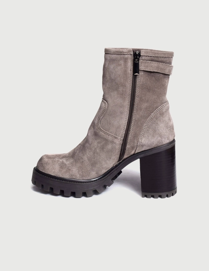 Paoyama Bottines Ilda Camoscio Pietra Gris - 3
