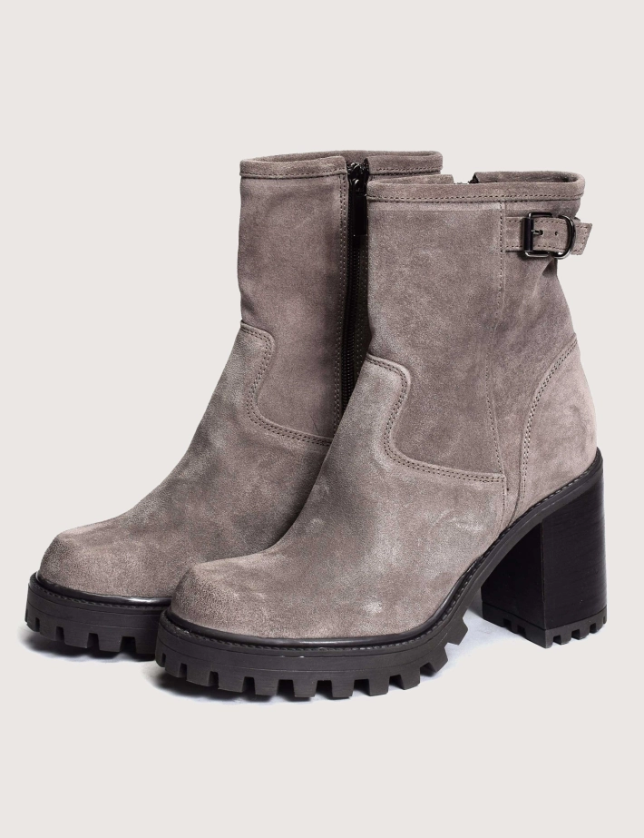 Paoyama Bottines Ilda Camoscio Pietra Gris - 2