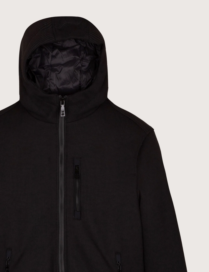 SSEINSE Zipper Homme à Capuche Noir - 2