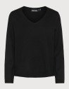 PIECES T-Shirt Manches Longues Col V Bree Noir