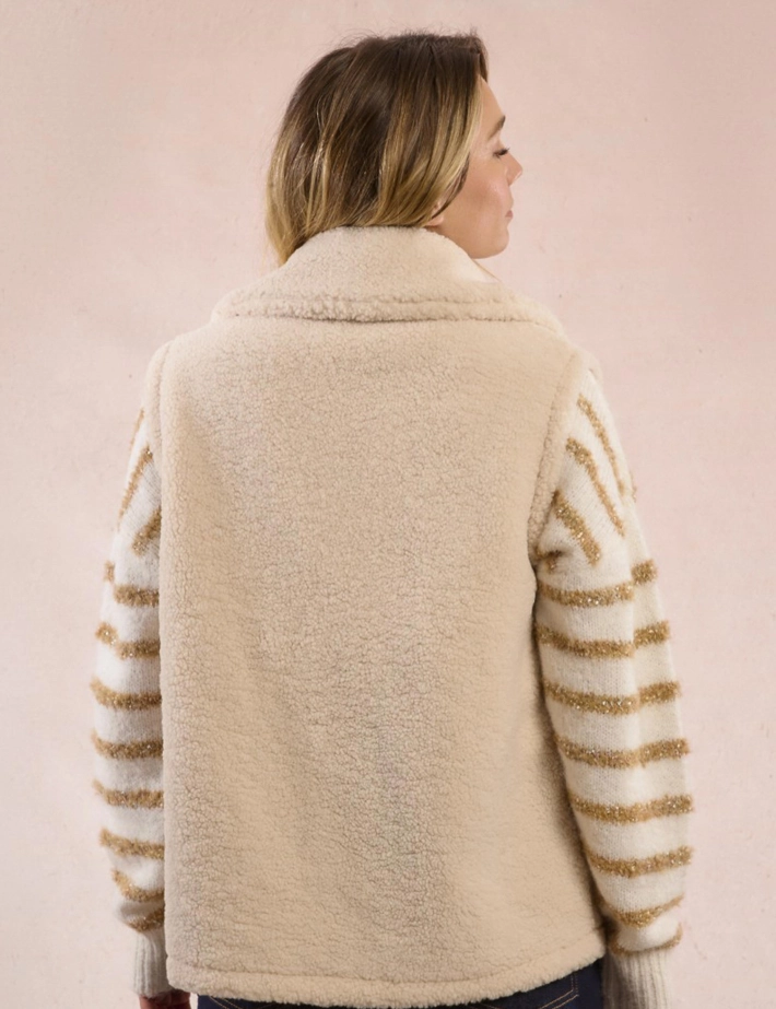 MOLLY BRACKEN Veste Femme Sans Manches Ecru - 2