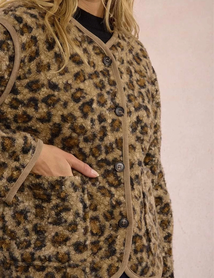MOLLY BRACKEN Veste Femme Manches Longues Leopard - 4