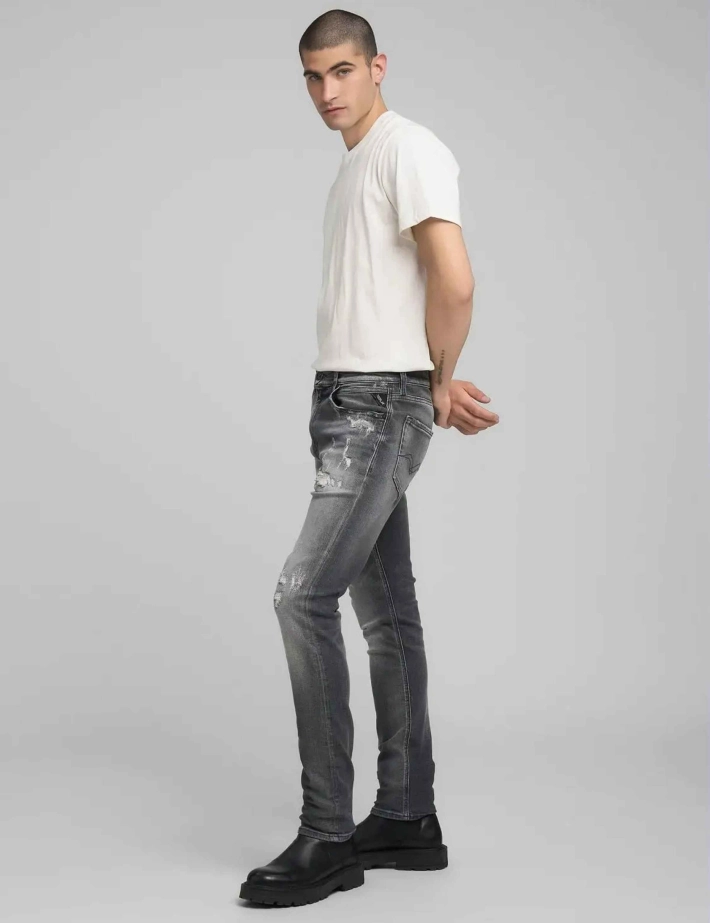 REPLAY Jean Homme Coupe Slim Anbass 34R Gris - 3