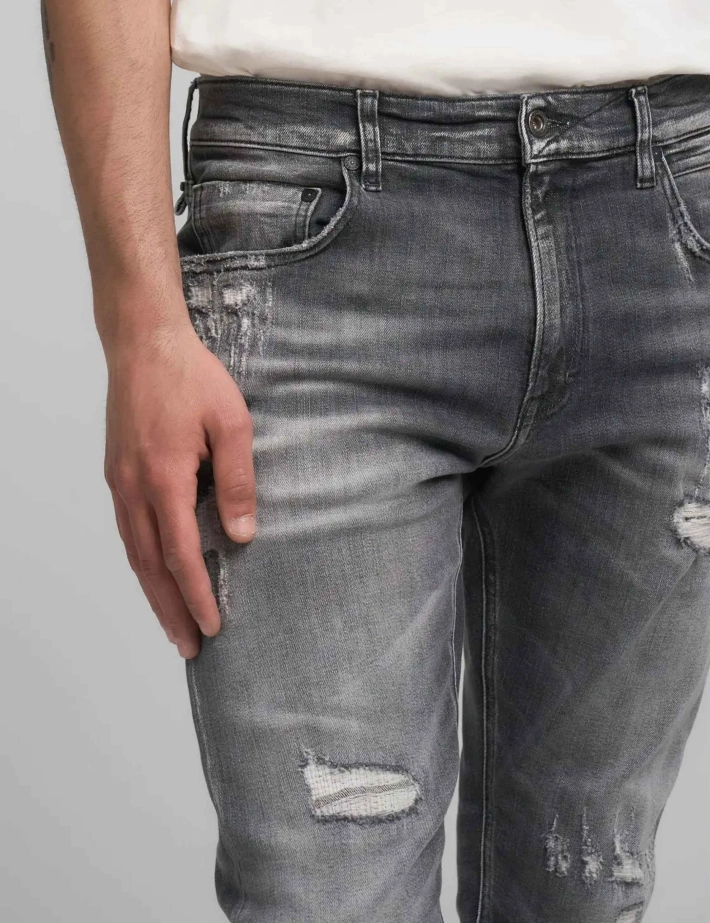 REPLAY Jean Homme Coupe Slim Anbass 34R Gris - 4
