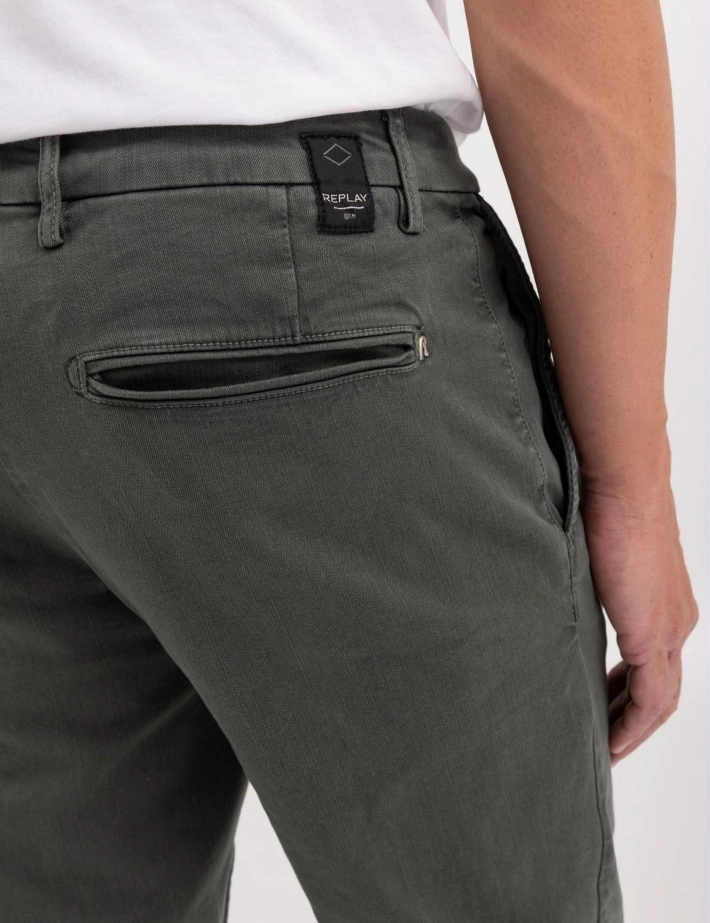 REPLAY Chino Homme Regular Benni Kaki 030 - 4