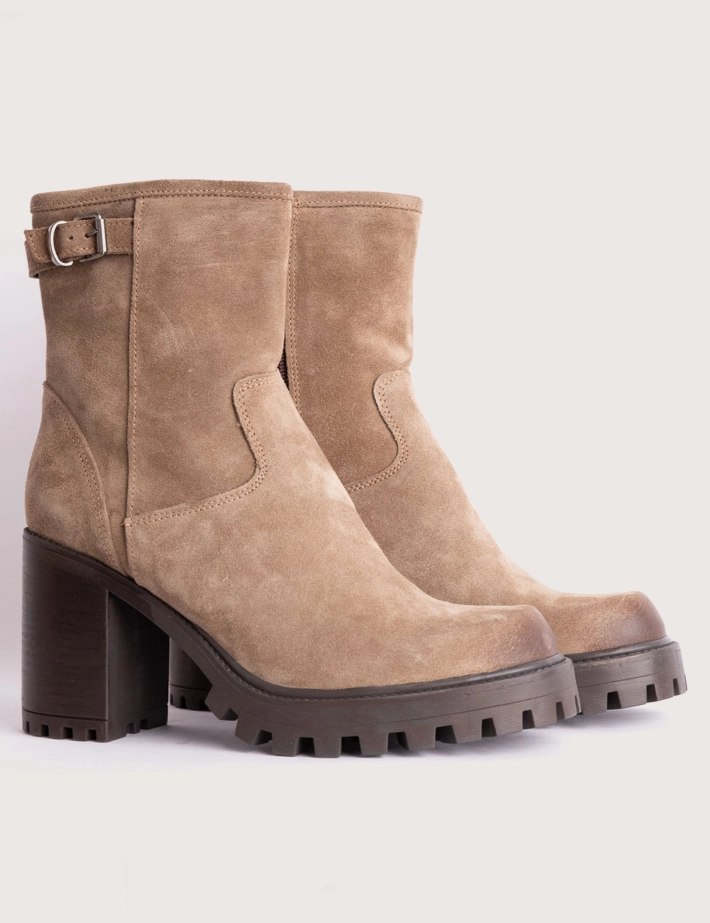 Paoyama Bottines Ilda Peau Taupe - 2