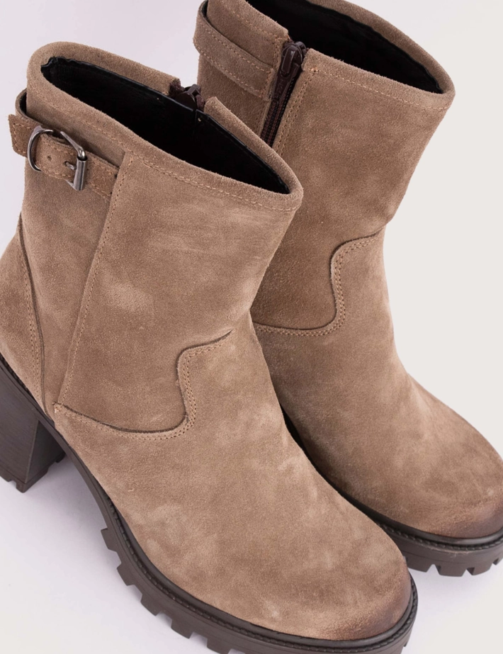 Paoyama Bottines Ilda Peau Taupe - 4