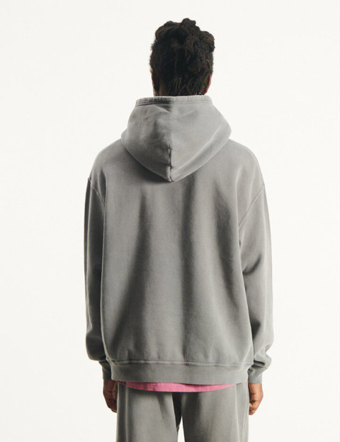 American Vintage Pull Homme à Capuche Plizzy Gris Vintage - 3