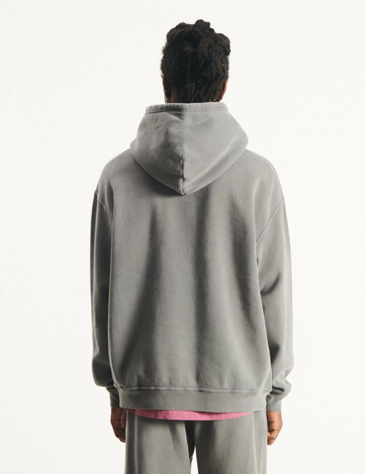 American Vintage Pull Homme à Capuche Plizzy Gris Vintage - 3