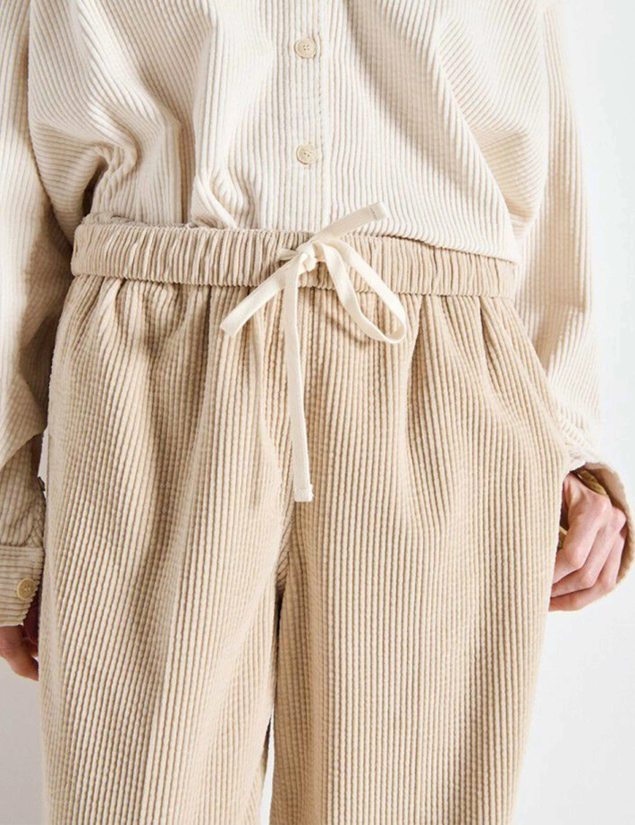 American Vintage Pantalon Carotte Femme Padow Beige - 4