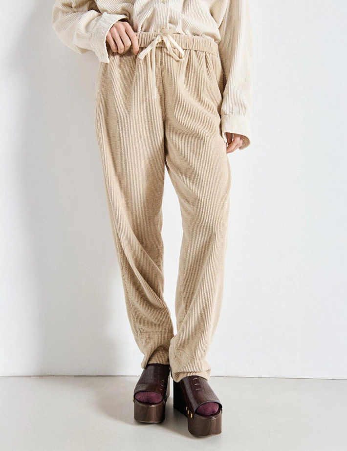 American Vintage Pantalon Carotte Femme Padow Beige - 2