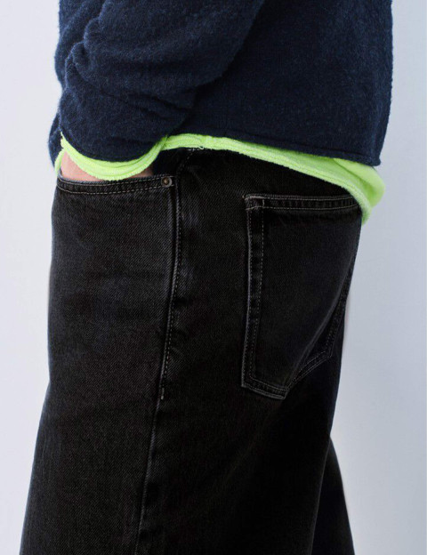 American Vintage Jean Droit Homme Yopday Noir Vintage - 5