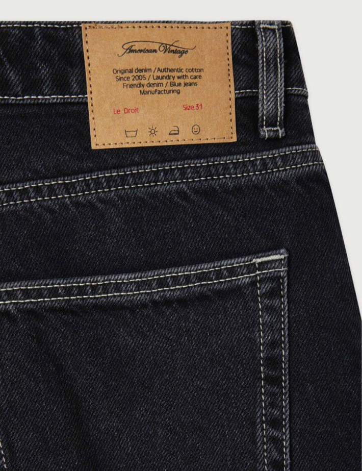 American Vintage Jean Droit Homme Yopday Noir Vintage - 6