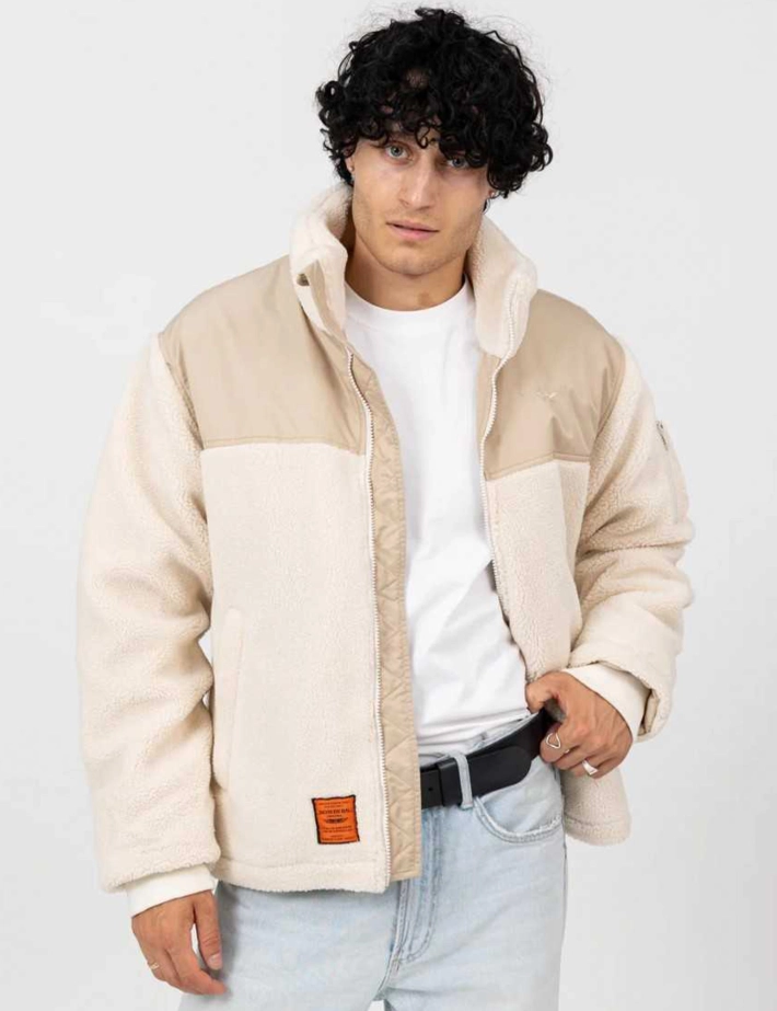 BOMBERS ORIGINALS Veste Homme Bi-Matière Moncton Crème - 4