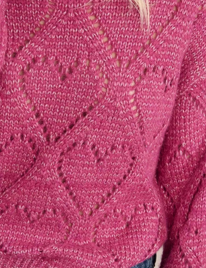 MOLLY BRACKEN Pull Femme Manches Longues Rose - 5