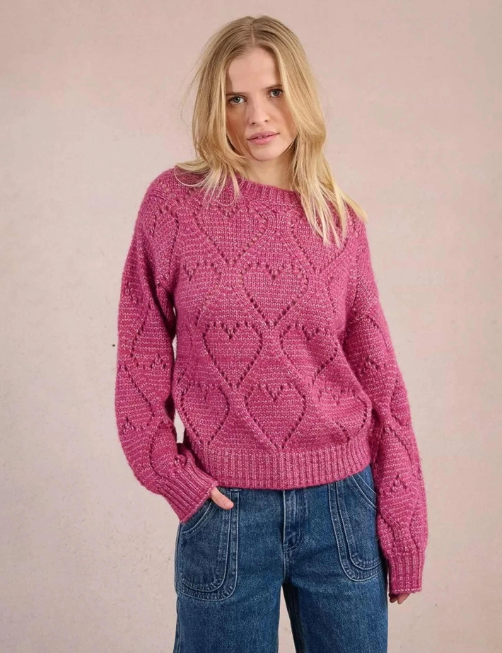 MOLLY BRACKEN Pull Femme Manches Longues Rose