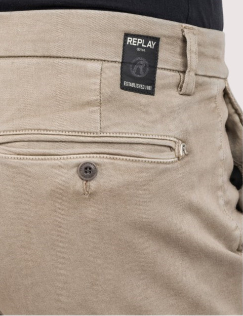 REPLAY Zeumar Hyperflex Stretch Denim Beige - 3