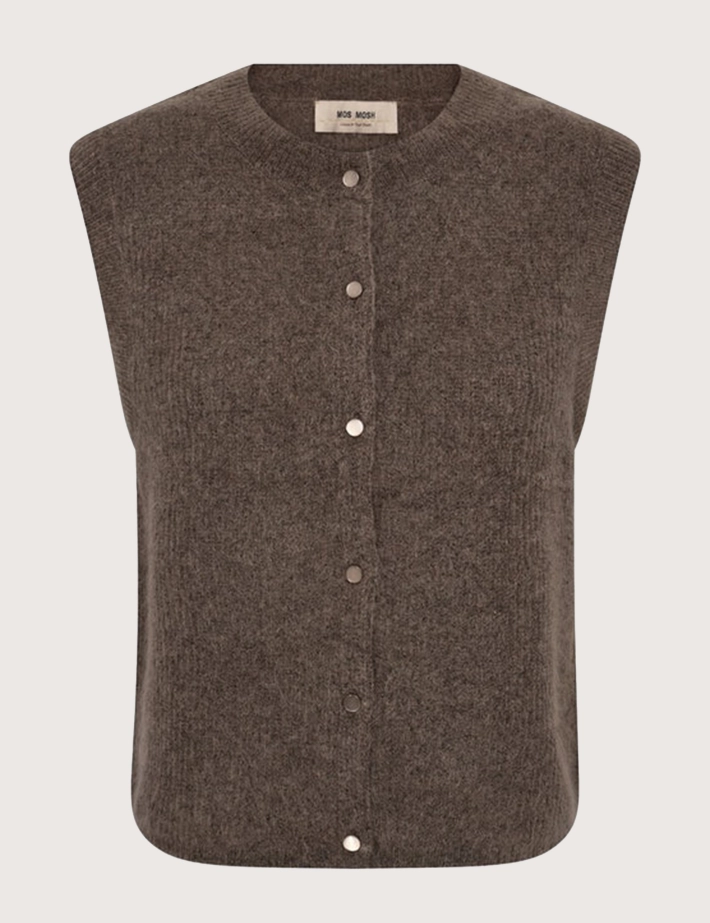 MOS MOSH Gilet Sans Manches Femme Almine Thora Marron