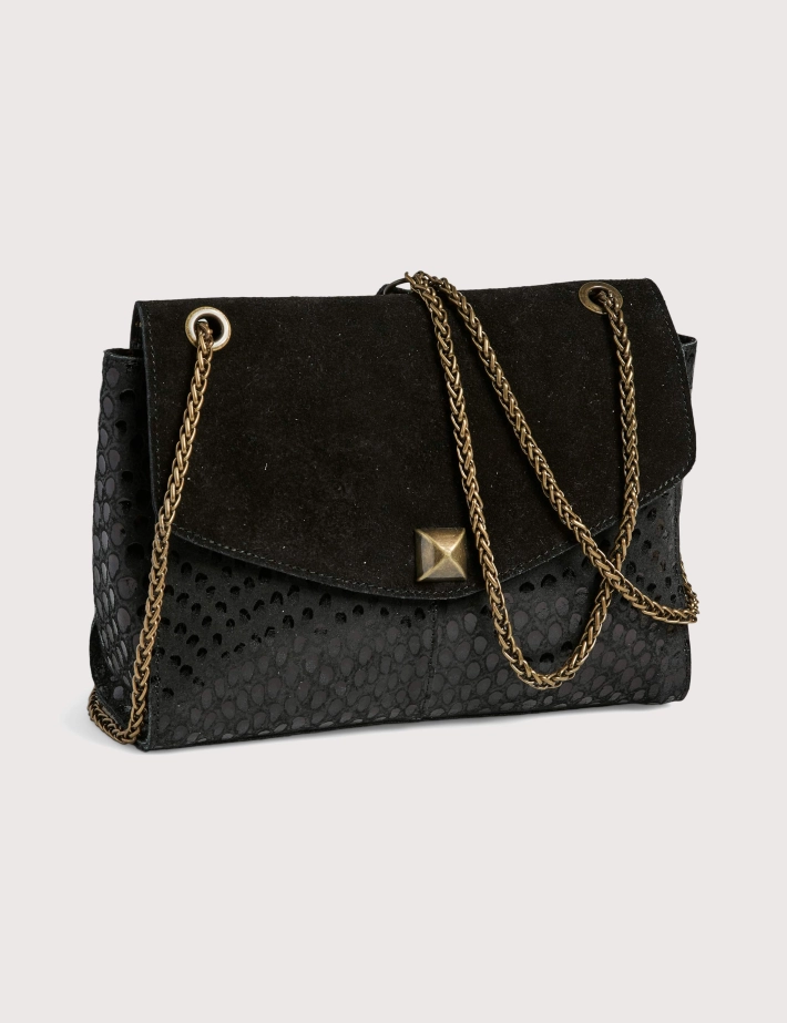 PIECES Sac en Cuir Monuna Cross Body Noir - 2