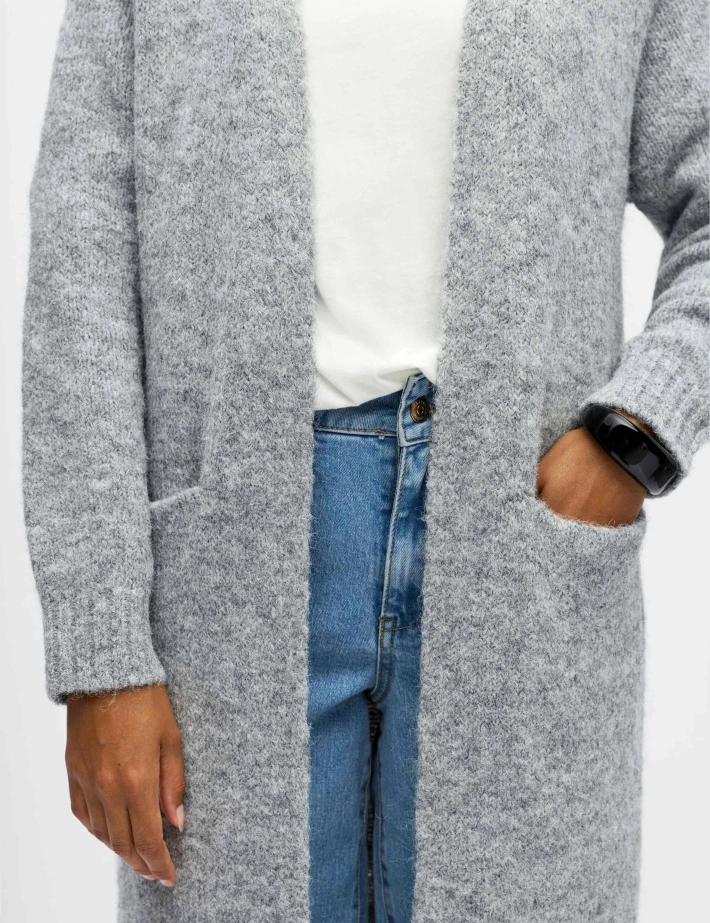 OBJECT Cardigan Long Femme Milu Gris - 4