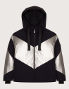 HBT Basics Jackets | Sun Bicolor Mat Silver Crinkled Femme Noir
