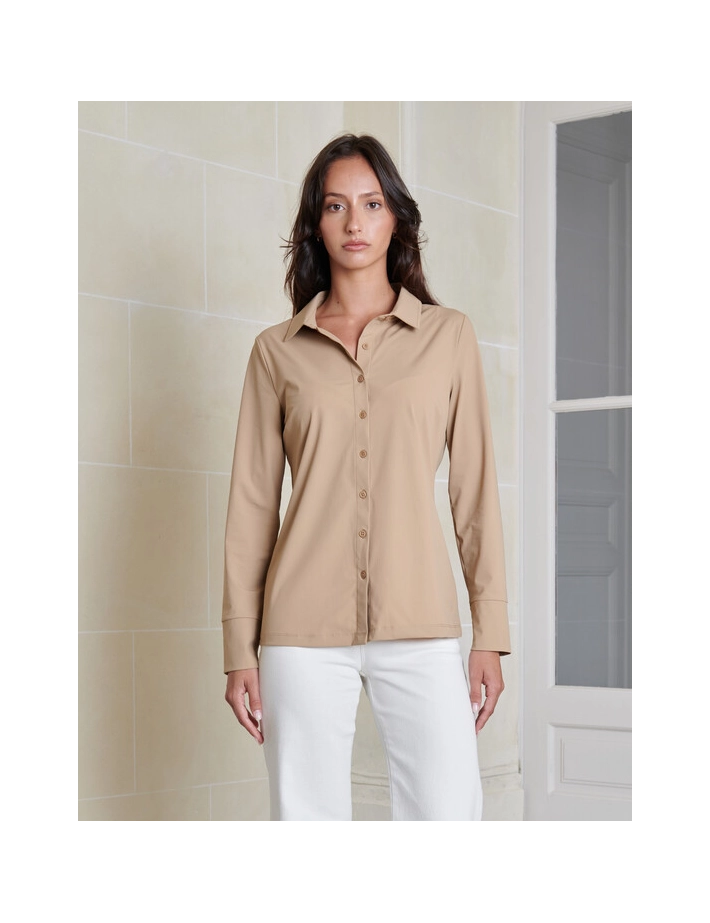 HBT Basics Revo-Class | Mila Chemise Femme Beige