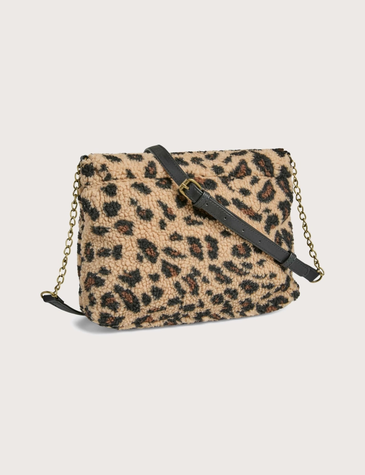 PIECES Sac Felizia Large Teddy Cross Body Léopard - 2