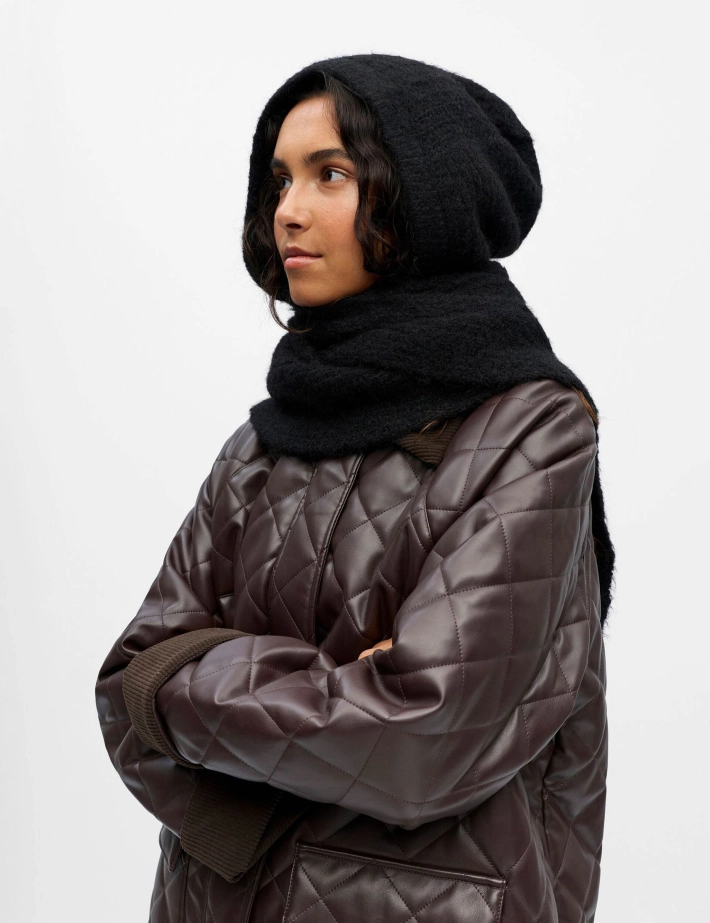 OBJECT Echarpe Cagoule Femme Milu Noir - 2