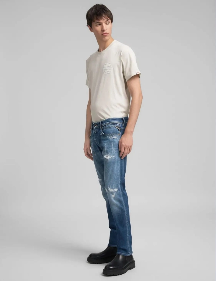 REPLAY Jean Homme Coupe Slim Anbass 32R - 4
