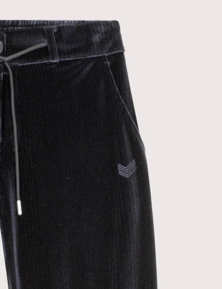 HBT Precieux Shiny Velvet | Tessa Pantalon Femme Noir - 5