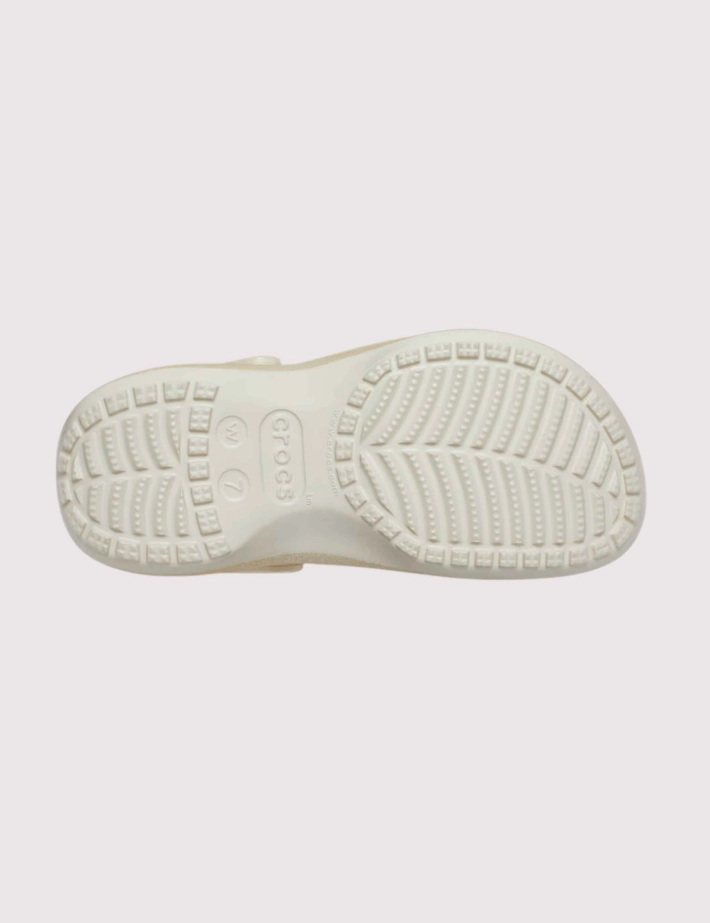 Crocs Sabots Femme Classic Platform Glitter Clog Champagne - 7
