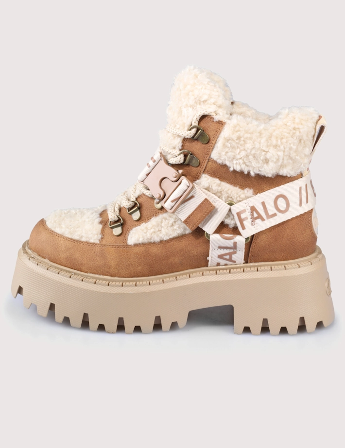 BUFFALO Baskets Femme Mid Aspen Warm Beige Cognac - 2