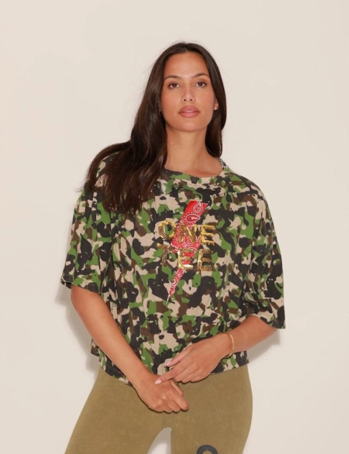 One Tee T-Shirt Femme Manches Courtes Ava Camouflage