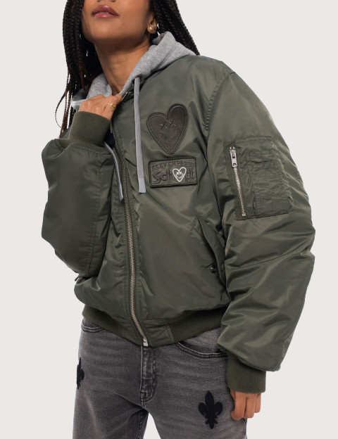 Eleven Paris Bomber Capuche Eschott Kaki - 6