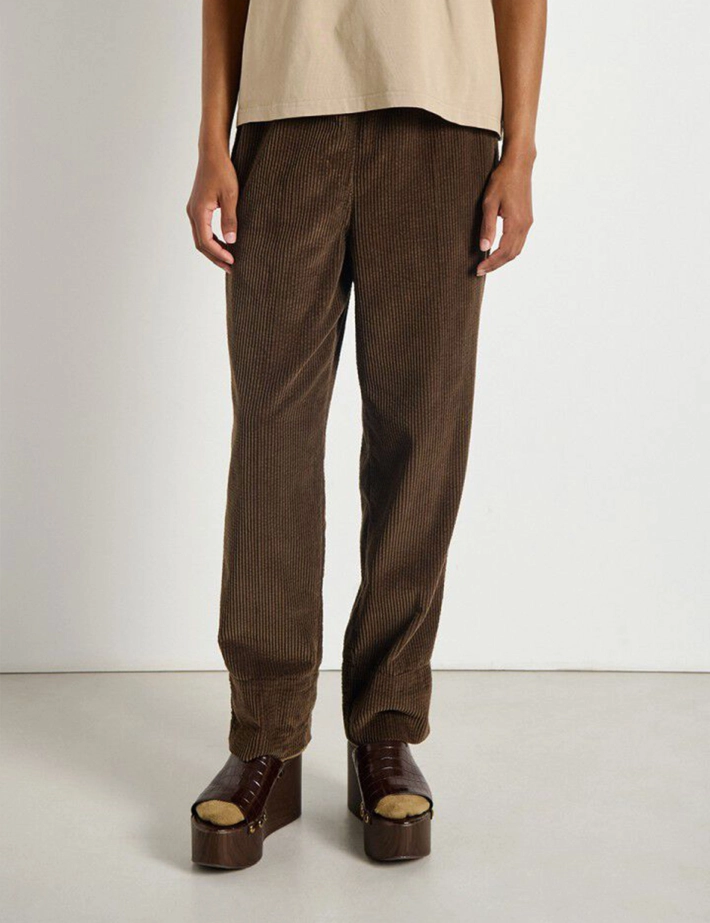 American Vintage Pantalon Carotte Femme Padow Marron Vintage - 2