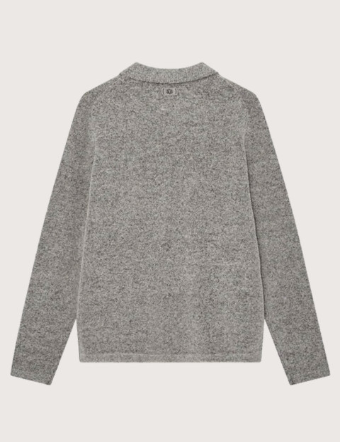 MOS MOSH Polo Manches Longues Homme Zip Ryan Soft Gris - 6
