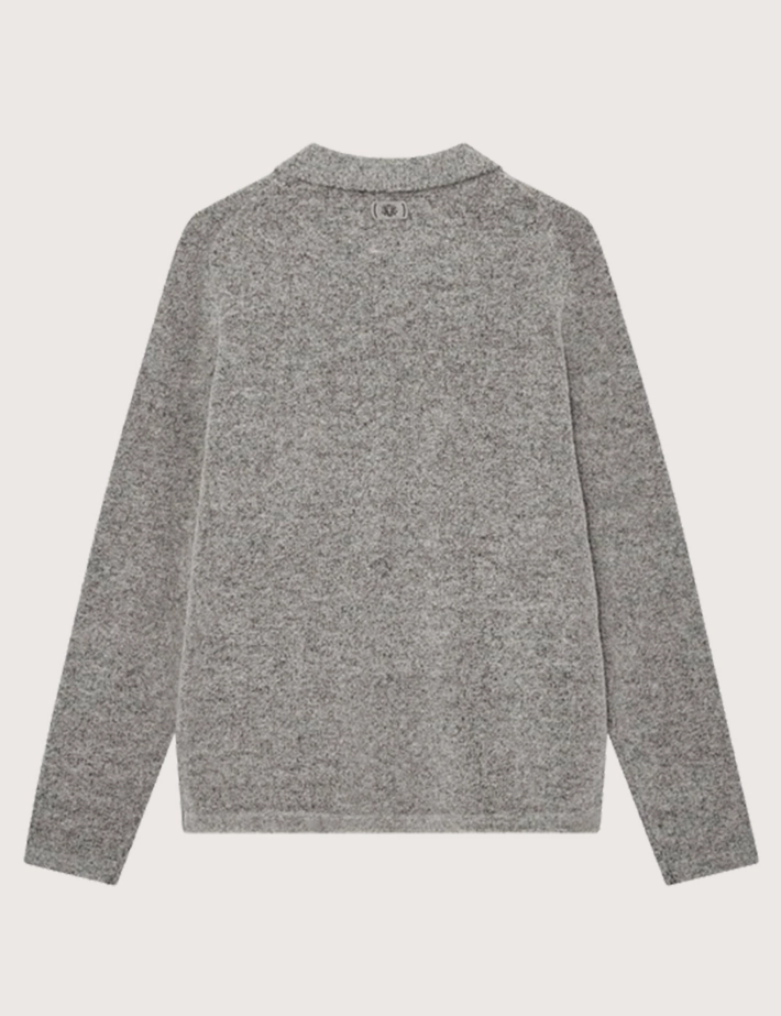 MOS MOSH Polo Manches Longues Homme Zip Ryan Soft Gris - 6