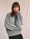 MOLLY BRACKEN Pull Femme en Maille Gris