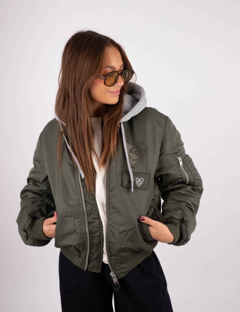 Eleven Paris Bomber Capuche Eschott Kaki - 9